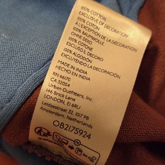 We The Free Too Cool For School Polo Shirt Oversized Blue Jay Color Block Large - Picture 10 of 12